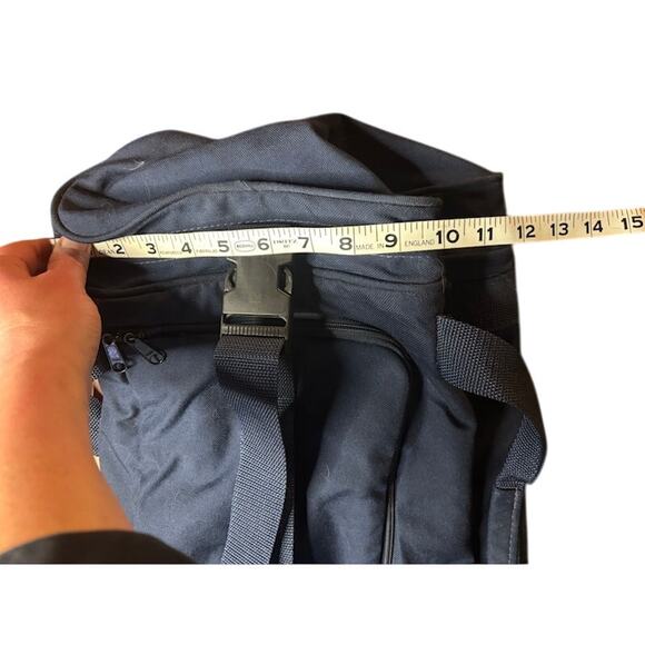 Vintage Ben Hogan Golf Duffle Bag Blue Red White Pockets Shoulder Strap Handles - Picture 8 of 9